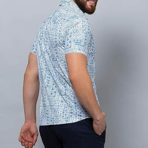 T-shirt à boutons pour hommes Conception personnalisée T-shirt boutonné pour hommes à prix de gros à tenue décontractée - Product Image 6