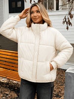 Vestes d'hiver matelassées courtes pour femmes, col montant, légères, style fournisseur 013