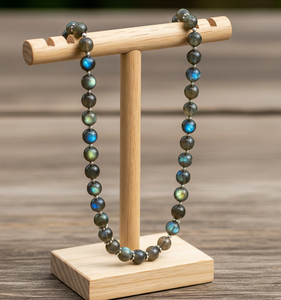 Collier femme 18 pouces en argent 925 guérison pierre de labradorite naturelle perlée d'eau douce nouée à la main Design mode à la mode - Product Image 4