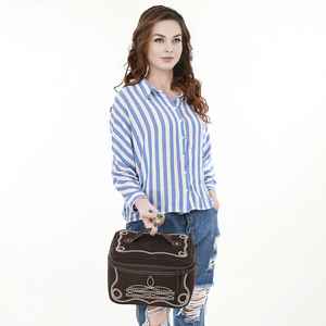 กล่องเก็บของหนังกลับแบบตะวันตกกล่องหนังวัวแท้กล่องนิรภัยหนังวัวแท้กล่องจัดระเบียบหนังและหนังวัวสำหรับเดินทาง - Product Image 6