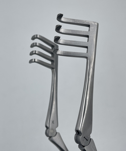 Retractor autoajustable Beckmann Adson de acero alemán semiofilado de 31 cm (12 pulgadas) con 4 puntas, instrumentos quirúrgicos para uso médico - Product Image 2