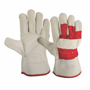 Guantes de Trabajo de Cuero de Grano Vacuno Industriales Resistentes, con Logotipo Personalizado de Nuevo Diseño, Guantes Canadienses Resistentes al Calor para Trabajadores, Venta al por Mayor - Product Image 1