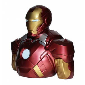 Buste de Iron Man Marvel Deluxe de haute qualité, tirelire en PVC et plastique avec fonction de rangement de pièces en métal, idéal pour cadeaux et promotions - Product Image 2