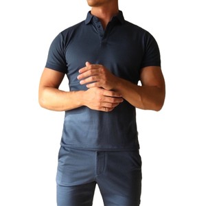 Polos respirants pour hommes nouveau style personnalisés en gros couleur unie fabrication OEM logo personnalisé polo pour hommes - Product Image 4