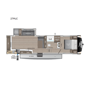 Nouveaux accessoires intérieurs pour camping-car Jayco Eagle HT 27MLC 2025 – Service 50 ampères pour lave-linge/sèche-linge pour lit Queen, réservoir d'eau potable de 52 gallons - Product Image 4