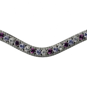 Correa de cuero ajustable para cejas de caballo, banda de cuero de canal vacío acolchada con cristal a bajo precio - Product Image 4