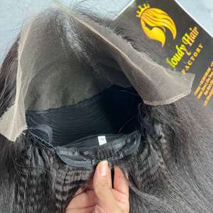 Peluca de cabello natural virgen para mujeres negras de Cloudyhair, peluca frontal de color natural - Product Image 5