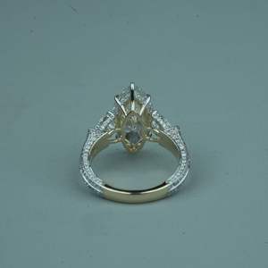 Anillo de diamante cultivado en laboratorio Premium 3Ct corte Marquesa VS1 IGI SGL certificado Oro rosa oro plata compromiso boda joyería proveedor - Product Image 5