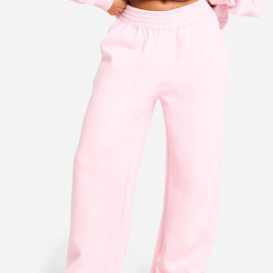 Pantalon de survêtement 100% coton pour femmes Streetwear pantalon à cordon de serrage à taille moyenne pantalon plat personnalisé impression de Logo respirant OEM pantalon pour femmes - Product Image 2