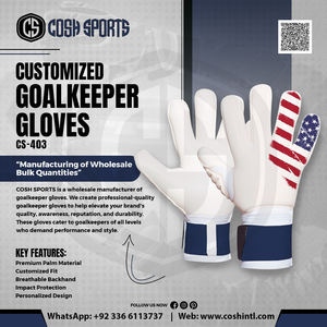 Gants de gardien de but de football blancs à design patriotique, coupe négative, paume en latex haute performance, équipement professionnel de gardien de but de football - Product Image 6