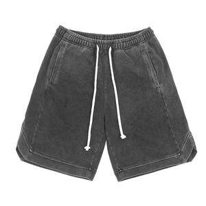 Conjunto gráfico de dos piezas lavado con logotipo personalizado y pantalones cortos Conjunto de camiseta y pantalones cortos de verano conjunto de chándal para hombre - Product Image 4