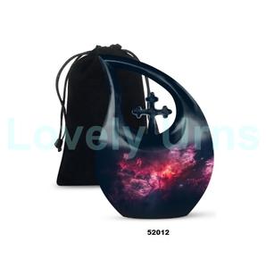 โกศใส่เถ้ากระดูกรูปกากบาทสีฟ้าสำหรับตกแต่งขี้เถ้าของมนุษย์ - Product Image 4