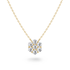 Pendentif en diamant de laboratoire taille brillant de 1,0 carat, certifié IGI, or massif 14 carats, clarté VVS1-2, couleur DEF GH, pour femme
