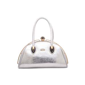 Luxury Silver Flap Handbag P35830 Diamond and Pearl Decorated Wedding Party Evening <b>Bag</b> with Elegant Chain <b>Sparkling</b> Alluring - Product Image 3