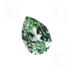 Poires saphir vert cultivées en laboratoire, fusion de flammes à facettes pour la fabrication de bijoux, pierres précieuses en vrac 4x6mm à 10x20mm, certifiées sur mesure. - Product Image 2