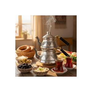 Tetera y Hervidor de Cobre Seljuk, Diseño Tradicional Elegante para Preparar Tu Té Favorito - Product Image 6