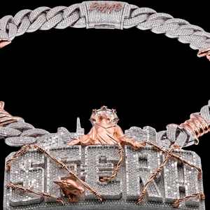 Collar Personalizado con Nombre en Letras, con Incrustaciones de Moissanita, Plata de Ley 925, Estilo Hip Hop, Joyería Fina de Lujo, Certificado GRA, Unisex - Product Image 4