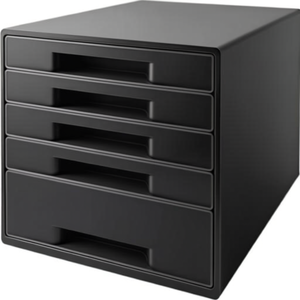 Leitz CUBE 5-<b>Drawer</b> Desktop Organizer Black Housing and <b>Drawer</b> with DIN A4 Polystyrene Black Color - Product Image 2