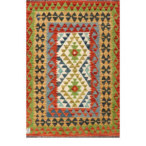 Alfombra Kilim de Maimana, Afganistán, 151 x 102 cm, Alfombras y Juegos de Alfombras - Product Image 1