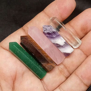 Natural Gemstone Pencil <b>Wands</b> Natural <b>Crystal</b> Points for Chakra Meditation and Healing - Product Image 1
