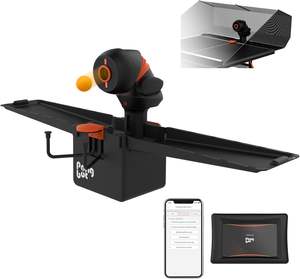 Robot de Tenis de Mesa con Red, Máquina Automática de Ping Pong, Control por Aplicación Electrónica, 396 Trayectorias de Pelota Guardadas, Ejercicios Programables - Product Image 1