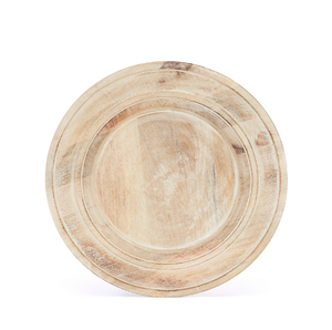 Assiette de chargeur en bois design Accessoires de cuisine Fabriqué avec des ustensiles de cuisine et des restaurants de couleur foncée - Product Image 3