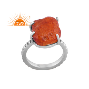 Fabricante de joyería personalizada de piedras preciosas cornalina en bruto Natural de plata esterlina oxidada de Venta caliente - Product Image 1
