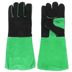 Soudeuse à main en cuir de vachette fendue à doublure en polaire complète Gants de sécurité en cuir industriel TIG Équipement de protection individuelle durable pour - Product Image 3