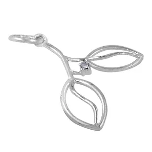 Colgante Moderno de Plata de Ley 925 con Hoja Calada para Mujer, Hecho a Mano, Hipoalergénico, Resistente al Deslustre, con Piedra Principal de Jade - Product Image 3