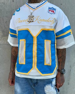 Camiseta de Fútbol Americano Personalizada Sublimada, Transpirable, Talla Grande, Estampada, Retro, Estilo Urbano, para Fanáticos, con Bordado - Product Image 2