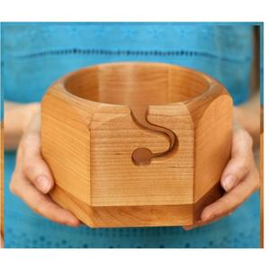 Bol organisateur de fil en bois pour tricot sans couture - Product Image 2