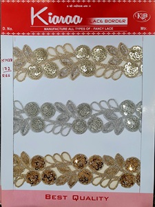 กระเป๋าเสื้อผ้าทิชชู่ปักลายลูกไม้ฝรั่งเศสแบบพรีเมี่ยมทำมือหรูหราสไตล์ดั้งเดิมสำหรับเจ้าสาวชุดผ้าส่าหรีสไตล์แฟนซี - Product Image 5