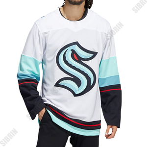 Camiseta de Hockey sobre Hielo Personalizada Premium Sibrin del Equipo de Seattle | 100% poliéster, número de equipo personalizado, todos los tamaños |   Camisetas de Hockey de Equipos de EE. UU. - Product Image 1