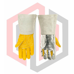 Aluminized Heat Tear Resistant Anti-Cut Breathable Leather Safety Welding Glove Custom Design Wholesale Price - Product Image 5