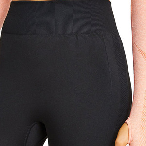 Shorts de sport pour femmes, écologiques, imperméables, respirants, anti-plis, taille élastique, taille mi-haute, en tissu polyester/coton, coupe classique - Product Image 2