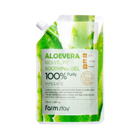 FARMSTAY MOISTURE GEL APAISANT ALOEVERA (POUCH) -fabriqué en Corée Cosmétique-Hydratant Nourrissant Anti-âge Anti-rides