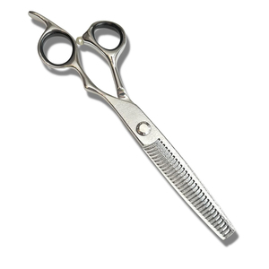 Ciseaux amincissants professionnels Dotanuki ciseaux texturants damas ciseaux de toilettage pointus 6 avec étui en cuir par Vaslcare - Product Image 1