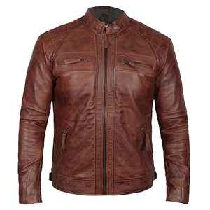 Venta al por mayor EE. UU. Tamaño Hombre Chaqueta de cuero más terciopelo Abrigo de invierno Chaquetas Motocicleta Pu Faux - Product Image 6
