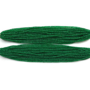 Perles de Quartz Enduit Vert Naturel, Tailles de Coupe Ronde de 5x7 à 15x20mm pour la Fabrication de Bijoux - Product Image 2