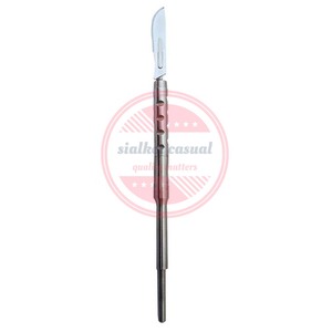 Mango de bisturí quirúrgico de acero inoxidable Hoja con logotipo personalizado hecha de metal - Product Image 4