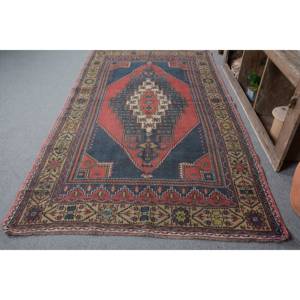 Tapis turc Vintage classique rouge noir 5.1 X 9.5ft grande surface Patchwork motif laine PP matériel Latex pour couloir chambre décor - Product Image 1