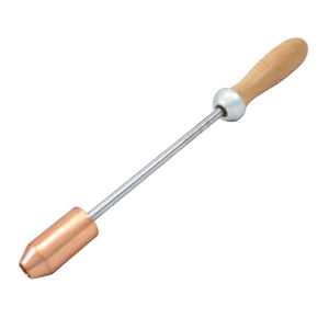 Tête d'écorneur en cuivre de type feu avec manche en bois pour les instruments vétérinaires d'écornage de moutons de vache vente en gros OEM - Product Image 1