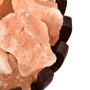 Lampe au sel rose de l'Himalaya de la meilleure qualité, faite à la main, au design moderne, artisanat naturel avec panier en bois Prix - Product Image 2