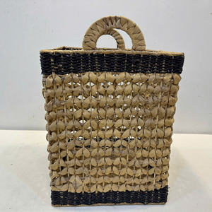 Cesta de Almacenamiento Cuadrada Multiusos de Jacinto de Agua, Ecológica y de Lujo - Product Image 3