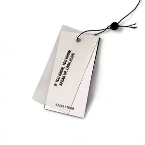 Ucuz Toplu Ekolojik Şeffaf Kağıt Giyim Etiketleri Dikdörtgen Şeklinde Özelleştirilebilir Çocuk Giysileri Bebek Giysileri için - Product Image 2