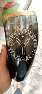 Cuerno vikingo para beber elegante hecho a mano, artesanías naturales de estilo animal pulido para una experiencia de bebida inolvidable - Product Image 2