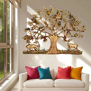 Paneles de Arte de pared de latón decorativos de primera calidad, esculturas de Metal hechas a mano, decoración de lujo con estilo único para el hogar - Product Image 1