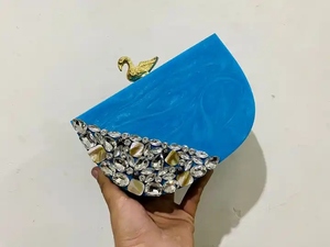 Bolso de mano de noche de resina hecho a mano personalizado para mujer, Idea de regalo perfecta - Product Image 6