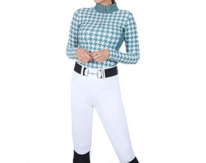 Chemise d'entraînement d'équitation pour femmes - Légère, respirante, écologique, en Spandex/Polyester, anti-humidité, extensible dans quatre directions - Product Image 2