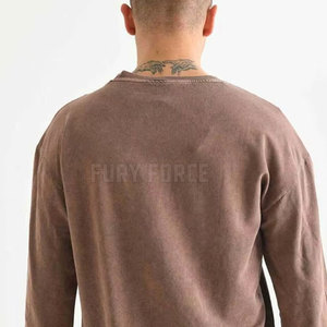 Sweat-shirt d'hiver en coton/polyester à lavage acide solide fabriqué au Pakistan pour hommes, logo personnalisé - Product Image 5